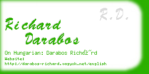 richard darabos business card